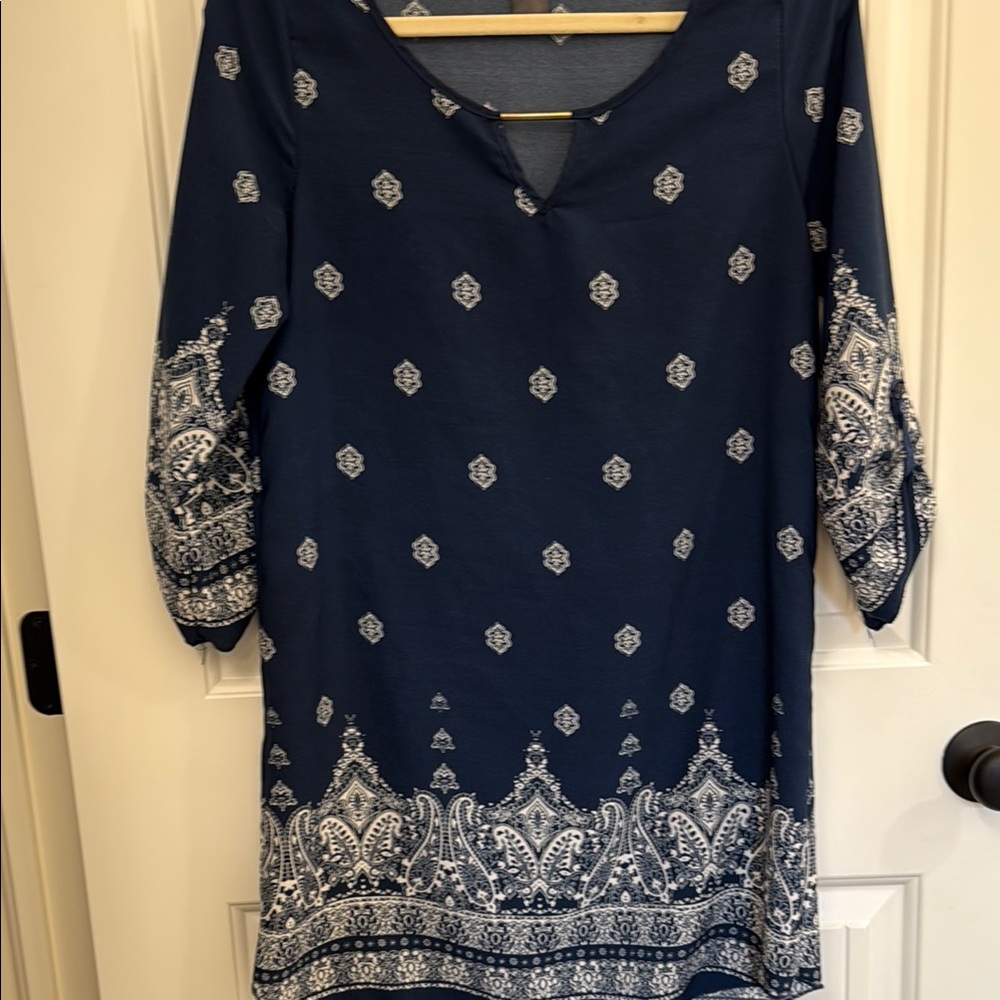 Rue21 Navy and White Boho Tunic